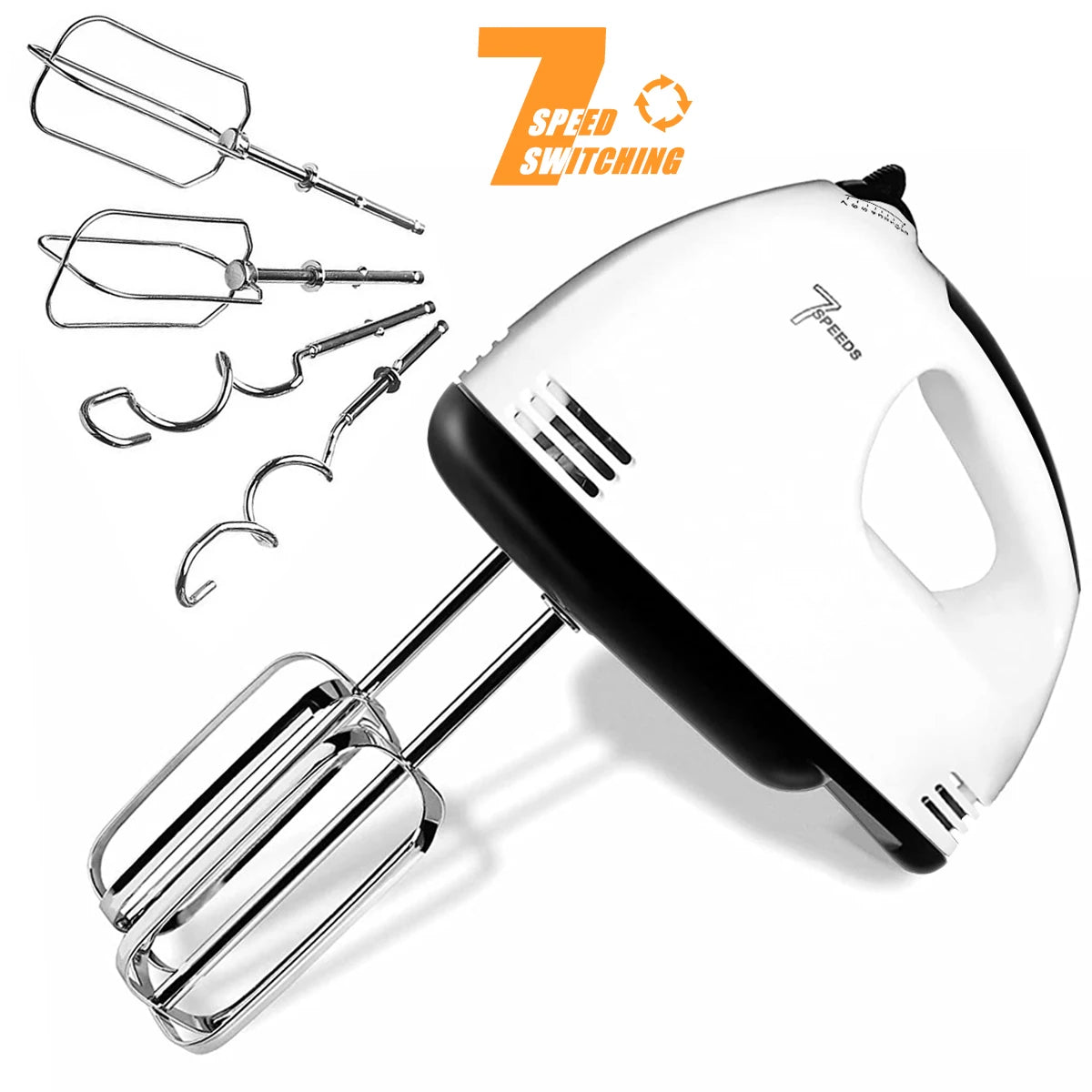 7-Speed Electric Hand Mixer – Lightweight & Durable Egg Beater for Baking & Cooking