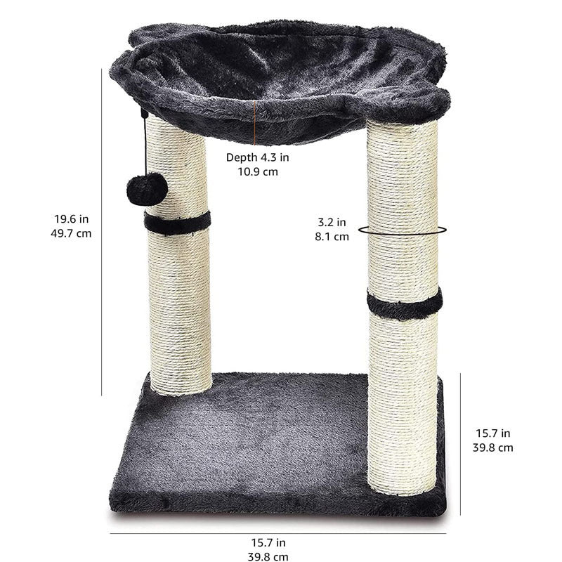 **Cat Climbing Frame with Sisal Pillar & Hammock**