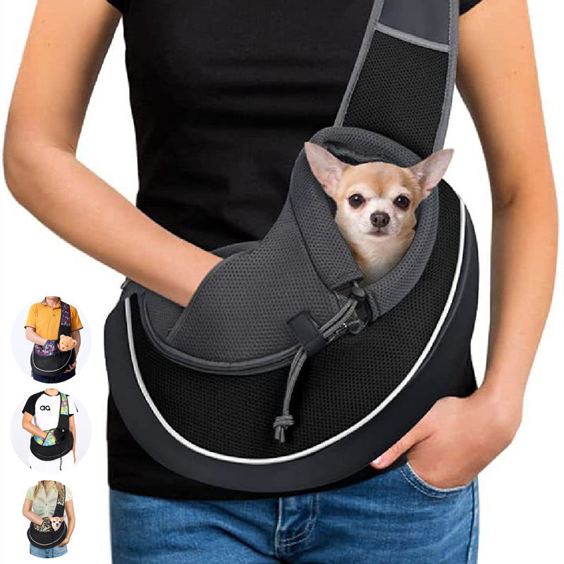 **Portable Crossbody Pet Carrier Bag for Dogs & Cats**